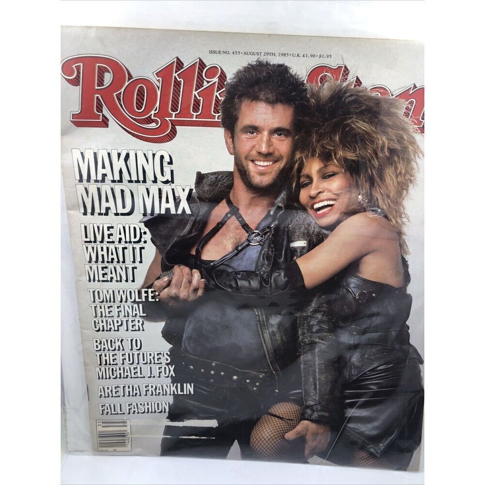 *1985 ROLLING STONE MAGAZINE # 455 MEL GIBSON TINA TURNER MAD MAX No Label